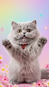 خلفيات قطط شانشيلا تضحك مناسبة للواتساب