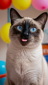 صور قطط سيامي بتعابير طريفة