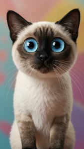 صور قطط سيامي بتعابير طريفة