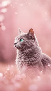 خلفيات قطط نيبيلونج وردية ورومانسية