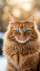 خلفيات آيفون قط الغابة النرويجي كيوت