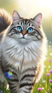  خلفيات القط السيبيري الكرتونية