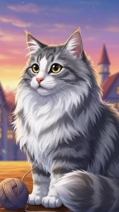 خلفيات قط الغابة النرويجي أنمي وكرتونية