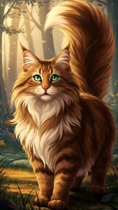 خلفيات قط الغابة النرويجي أنمي وكرتونية