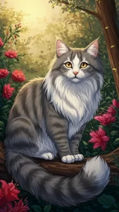 خلفيات قط الغابة النرويجي أنمي وكرتونية