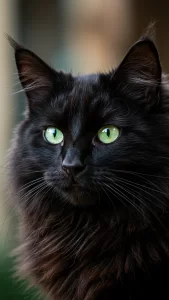 خلفيات قط الغابة النرويجي السوداء
