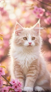 خلفيات قط الغابة النرويجي الصغيرة واللطيفة