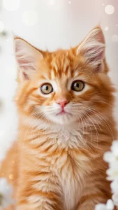 خلفيات قط الغابة النرويجي الصغيرة واللطيفة