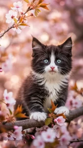 خلفيات قط الغابة النرويجي الصغيرة واللطيفة