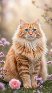 خلفيات قط الغابة النرويجي كيوت