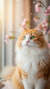 خلفيات قط الغابة النرويجي كيوت