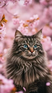 خلفيات قط الغابة النرويجي كيوت