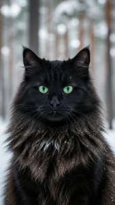 خلفيات قط سيبيري سوداء