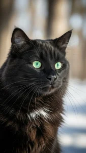 خلفيات قط سيبيري سوداء