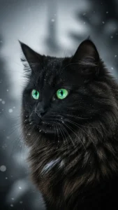 خلفيات قط سيبيري سوداء