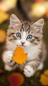 خلفيات واتساب قط سيبيري صغيرة