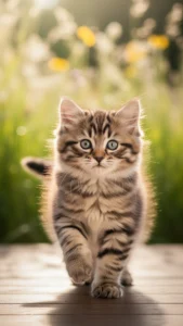 خلفيات واتساب قط سيبيري صغيرة