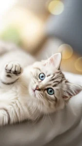 خلفيات واتساب قط سيبيري صغيرة