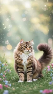 خلفيات وردية لقط الغابة النرويجي