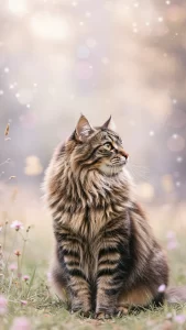 خلفيات وردية لقط الغابة النرويجي