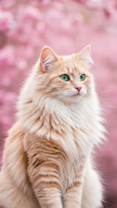 خلفيات وردية لقط الغابة النرويجي