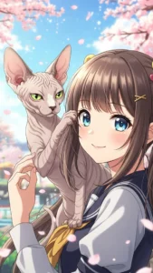 خلفيات أنمي قط فرعوني كيوت للبنات