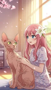 خلفيات أنمي قط فرعوني كيوت للبنات