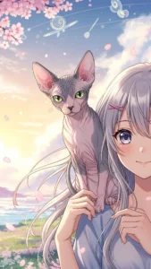 خلفيات أنمي قط فرعوني كيوت للبنات