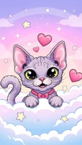 خلفيات قطط كيوت كرتون للبنات