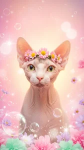 خلفيات قط فرعوني وردية وباستيل للبنات