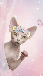 خلفيات قط فرعوني وردية وباستيل للبنات