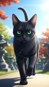 خلفيات قط كورات أنمي سوداء