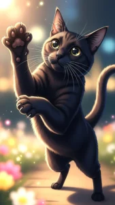 خلفيات قط كورات أنمي سوداء