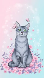 خلفيات قط كورات باللون الوردي