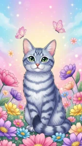 خلفيات قط كورات باللون الوردي