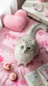  خلفيات قط كورات بيضاء ووردية