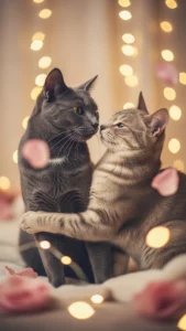 خلفيات قط كورات رومانسية كيوت