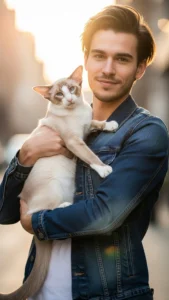 خلفيات شباب مع قطط