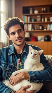 خلفيات شباب مع قطط
