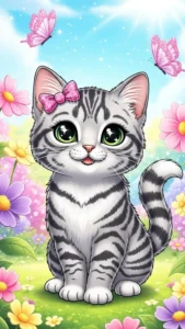 خلفيات قطط كرتونية للبنات
