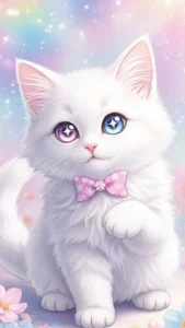 خلفيات قطط كيوت انمي للبنات