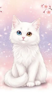 خلفيات قطط كيوت انمي للبنات