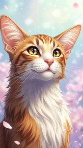 خلفيات قطط كيوت انمي