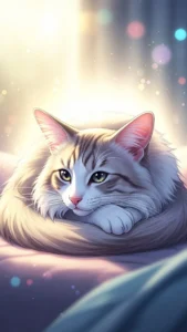 خلفيات قطط كيوت للبنات انمي