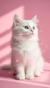 خلفيات قطط كيوت وردية