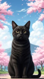 خلفيات قط أمريكي أنمي سوداء